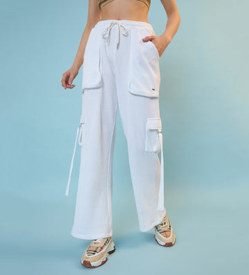 On-The-Go Waffle Knit Wide Leg Trackpant