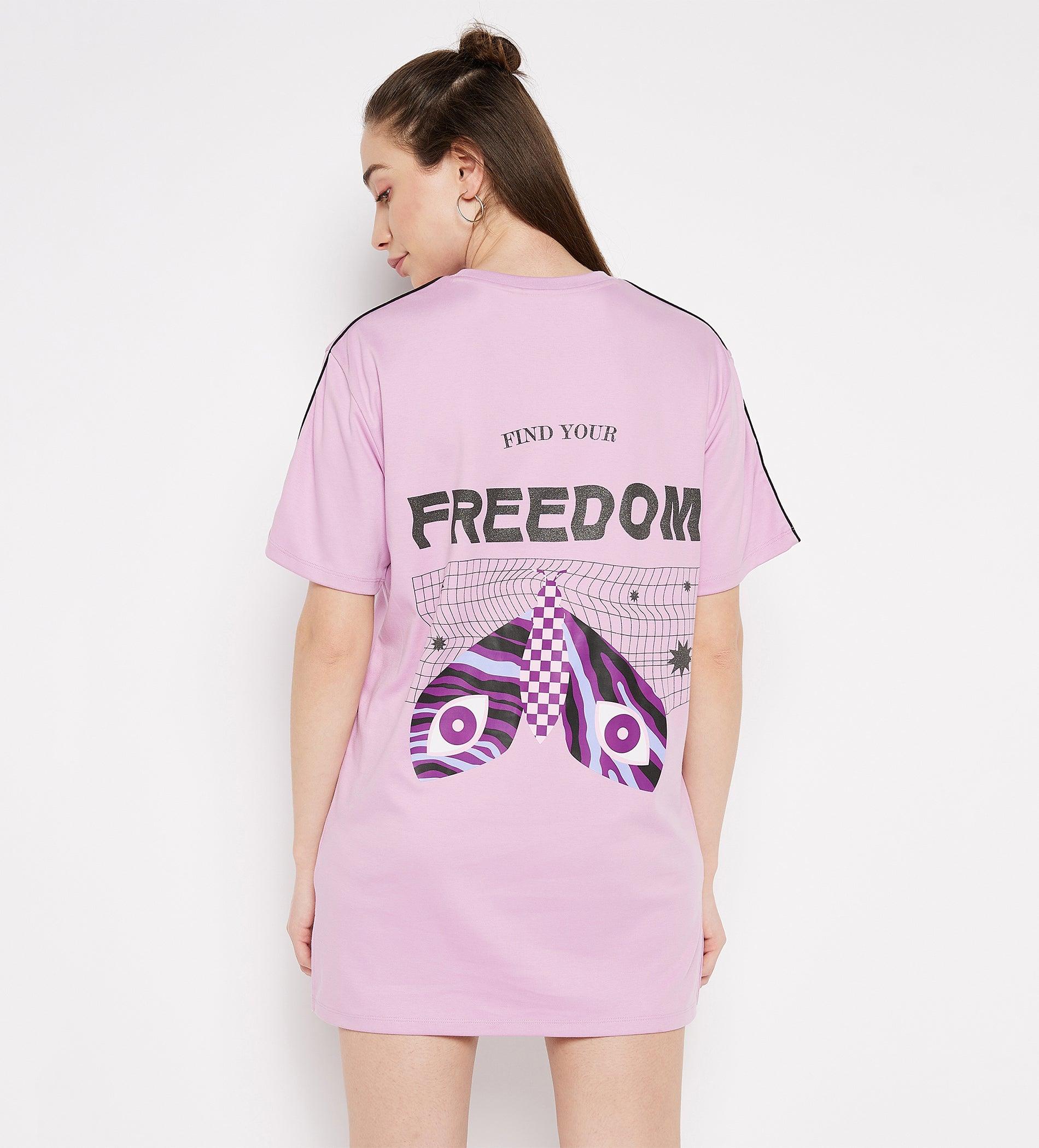 Dresses T Dress Lavender Find You Freedom Oversized Dress for Women