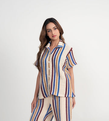 Shirts Shirts Multi colour Crochet Shirt
