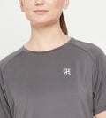 T-shirts T-Shirt Grey Basic Raglan Sleeve Tshirt for Women