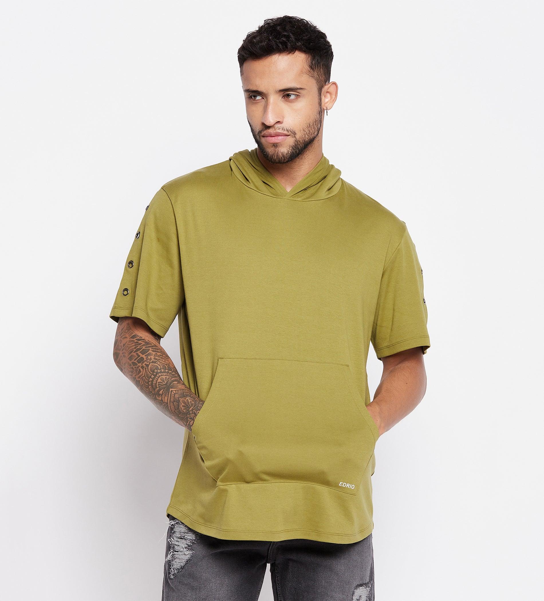 T-shirts T-Shirt Olive Hoodie Oversized T-Shirt for Men