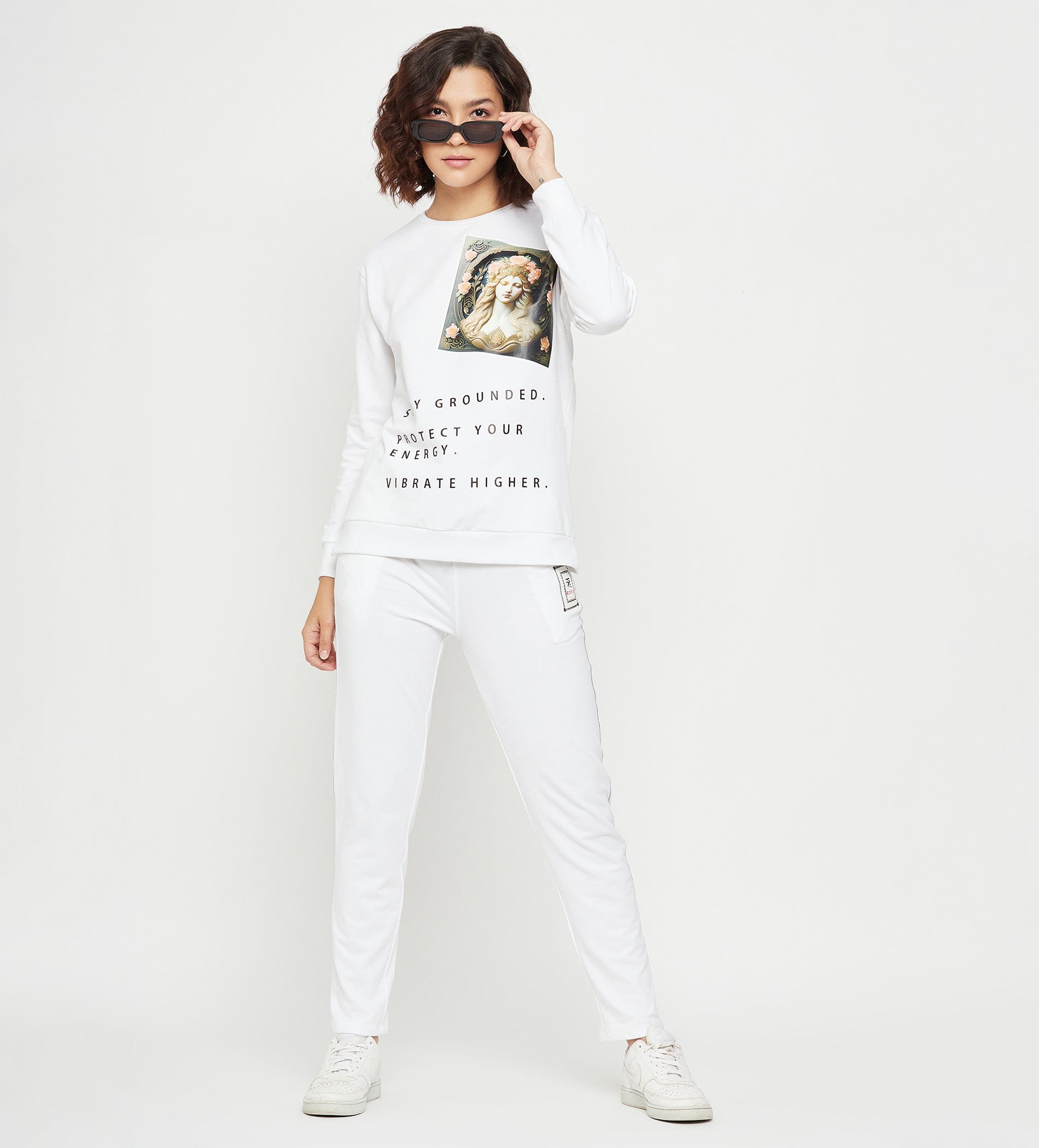 All white jogging suit womens online