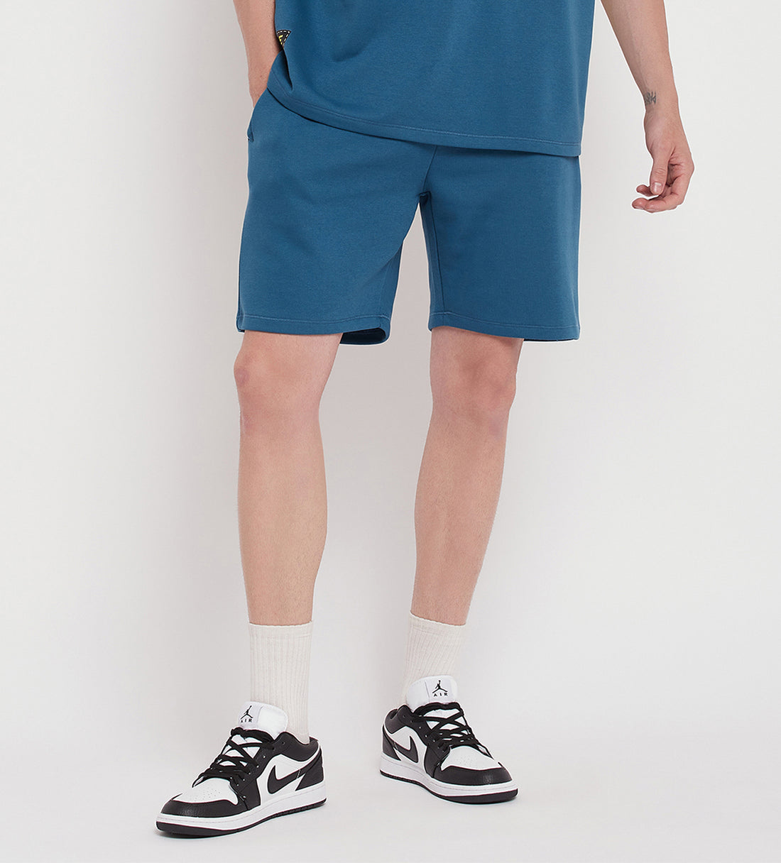 Men Ink Blue Skate Shorts