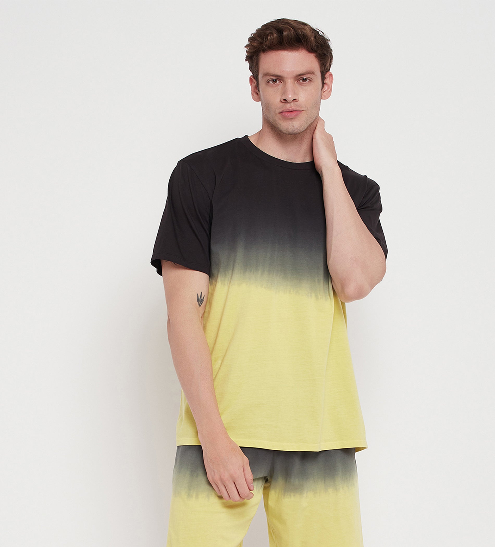 Yellow Ombre Effect Regular T-shirt
