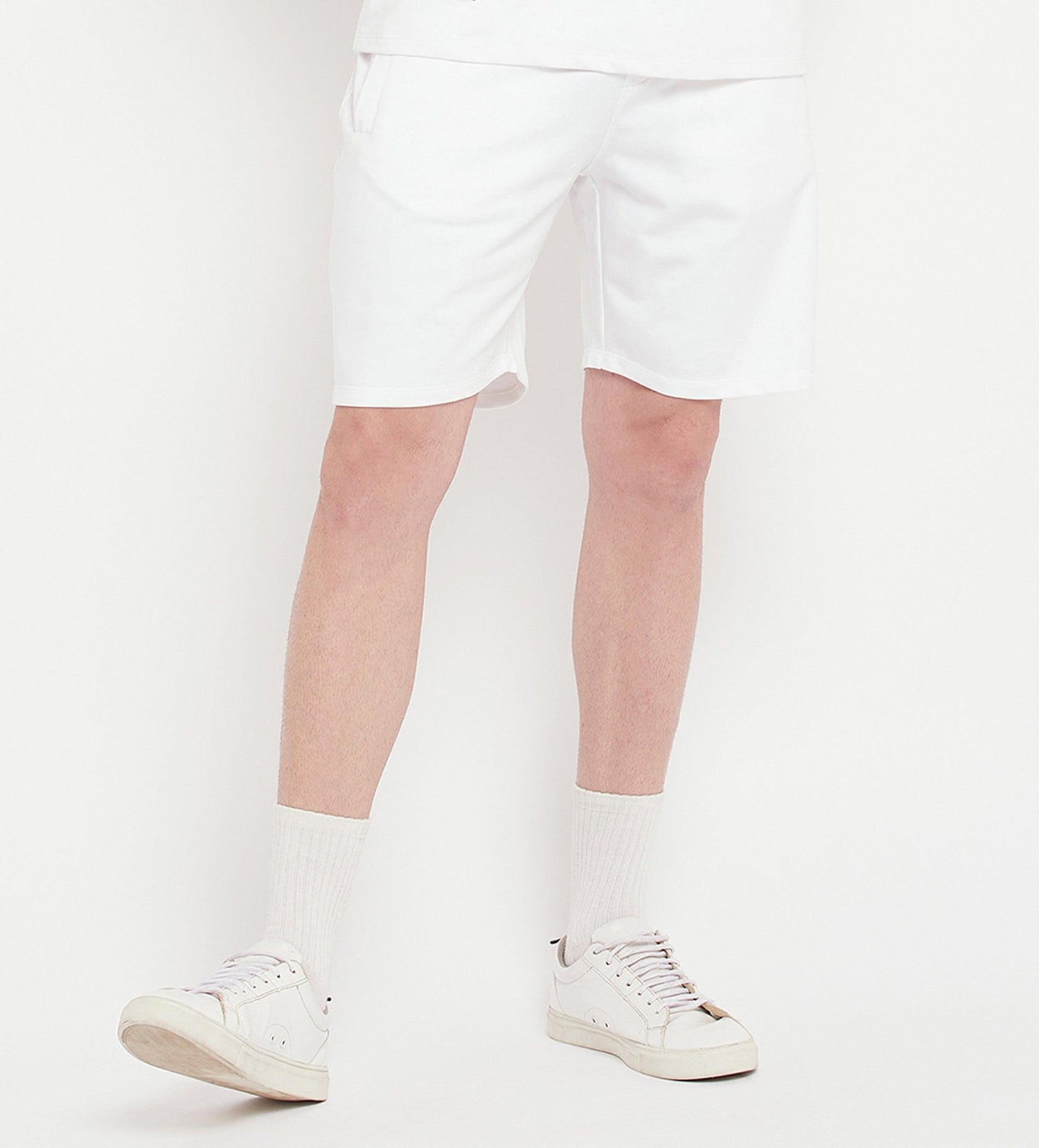 Men White Jazzy Shorts
