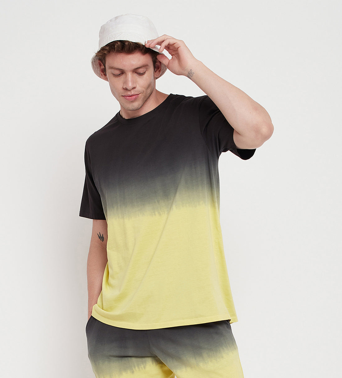 Yellow Ombre Effect Regular T-shirt