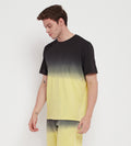 Yellow Ombre Effect Regular T-shirt for Men - EDRIO