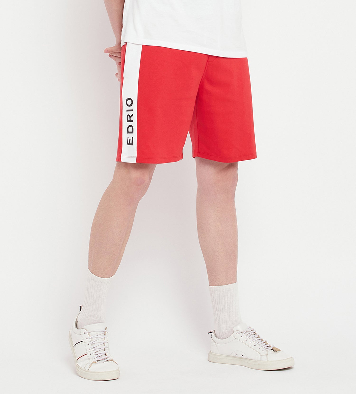 Red Printed Regular Fit Shorts
