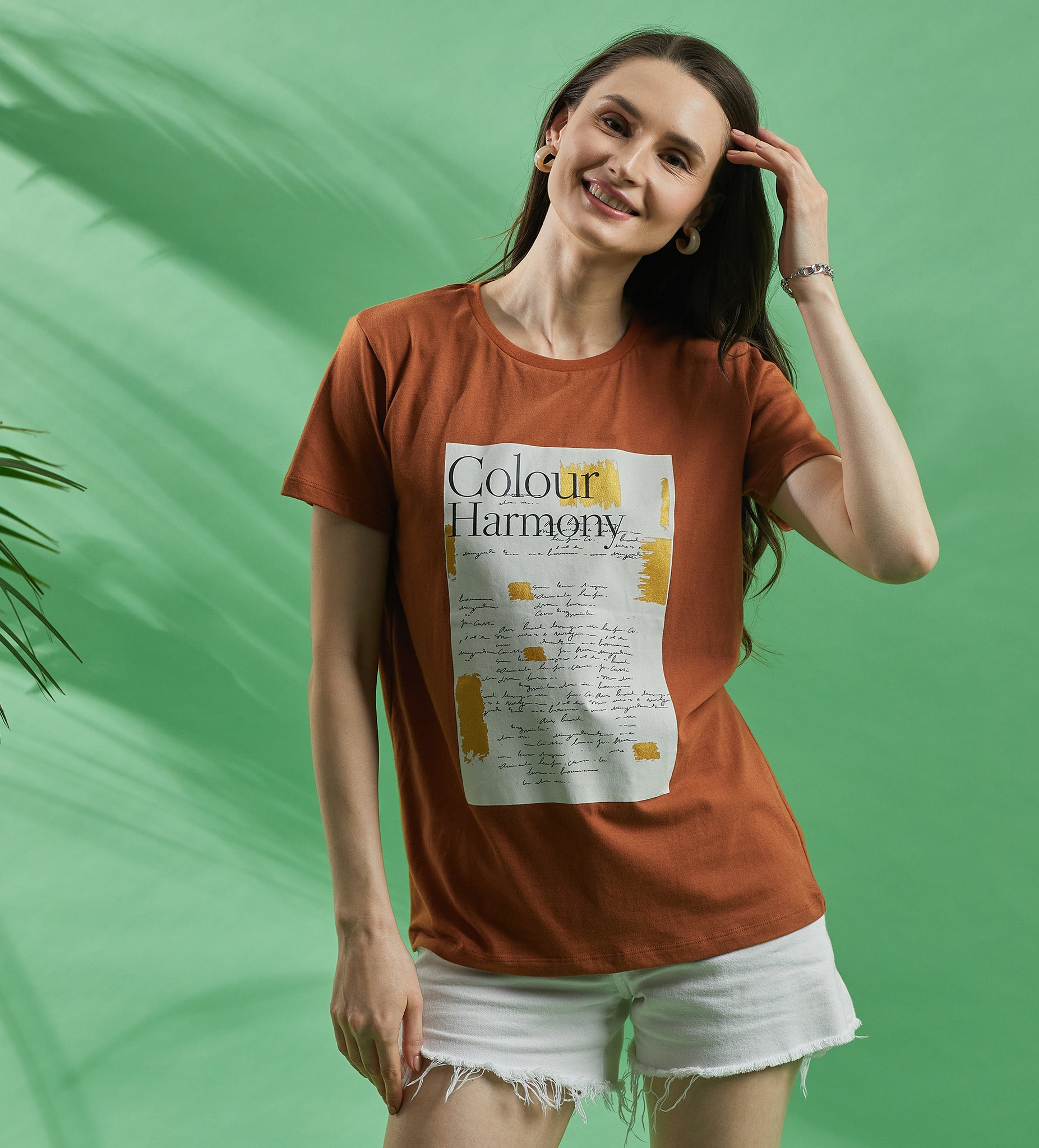 Brown Vintage T-Shirt For Women