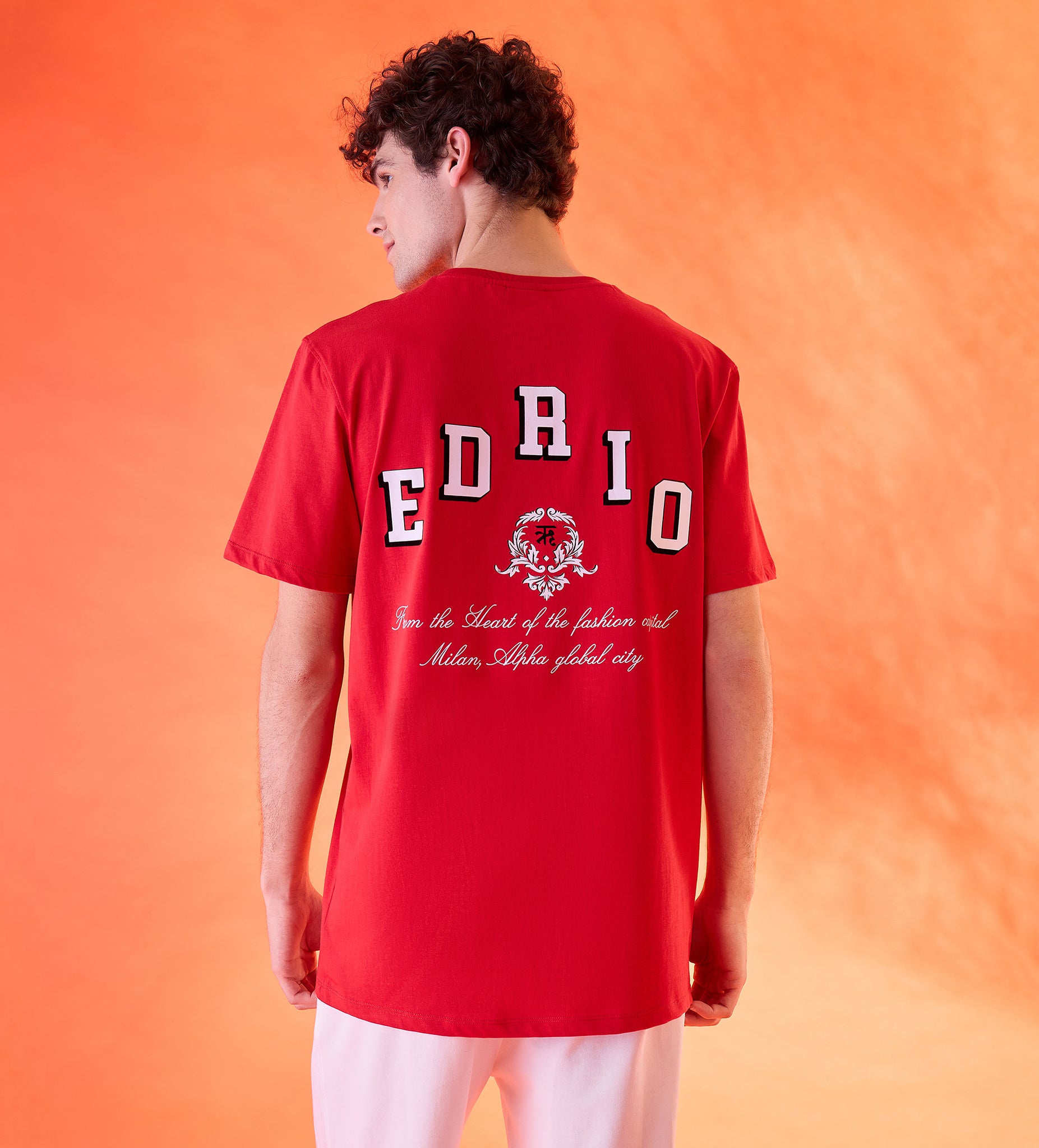 Red Shadow Crest T-shirt For Men