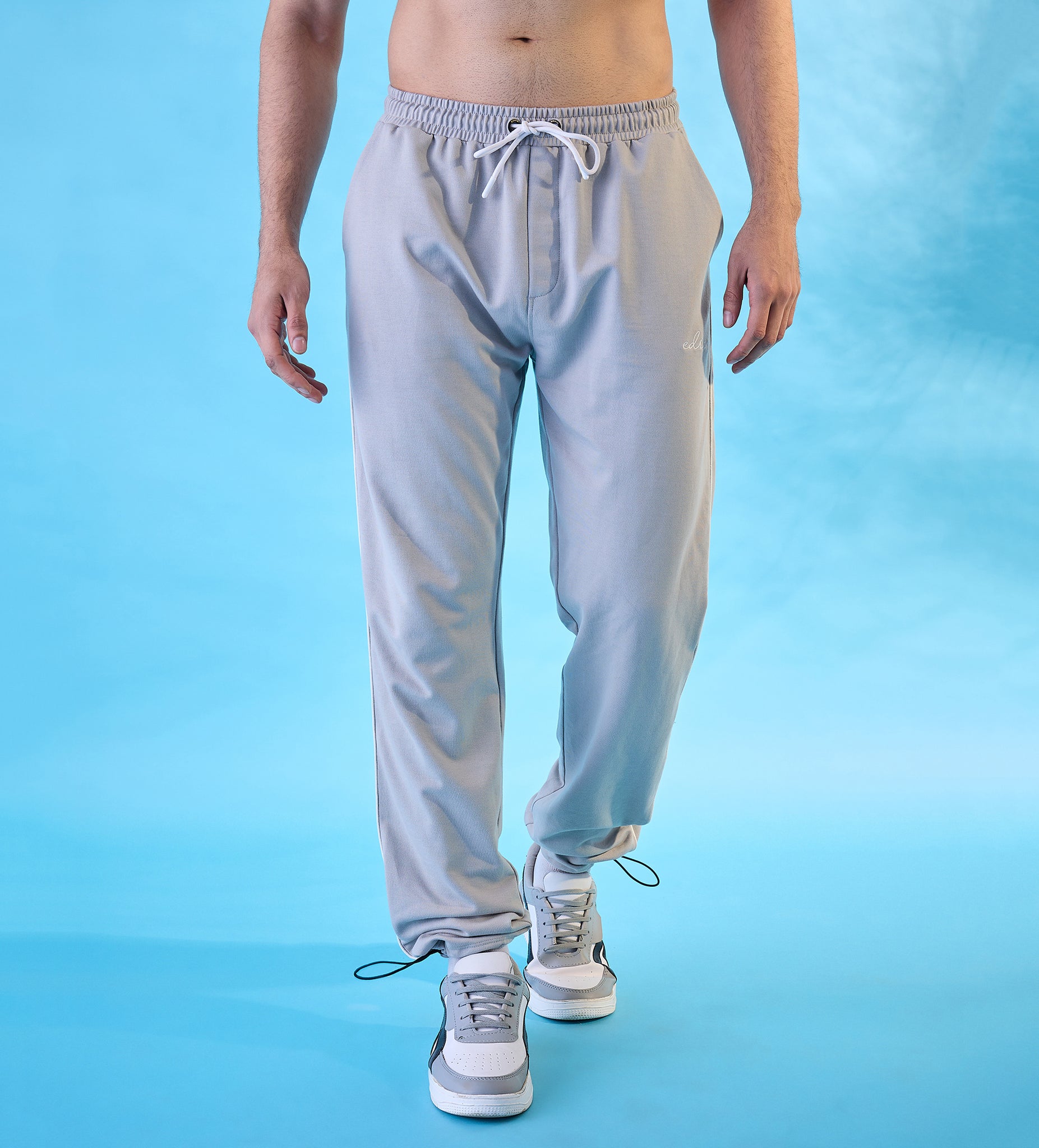 Grey Convertible Trackpants For Men
