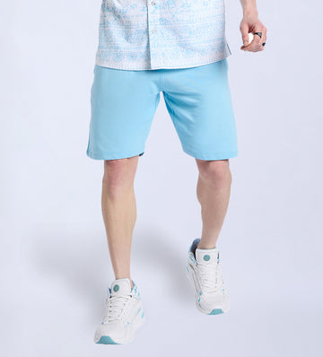 Blue Airy Bandana Shorts For Men