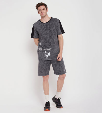 Men Splash Print Shorts