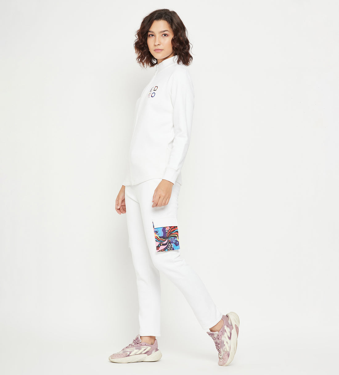 Embossed White Tracksuit