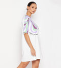 White Go With The Flow Oversized Dress for Women