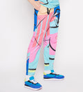 Multicolor Graffiti Art Regular Pant for Women - EDRIO