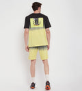 Yellow Ombre Effect Regular T-shirt for Men - EDRIO