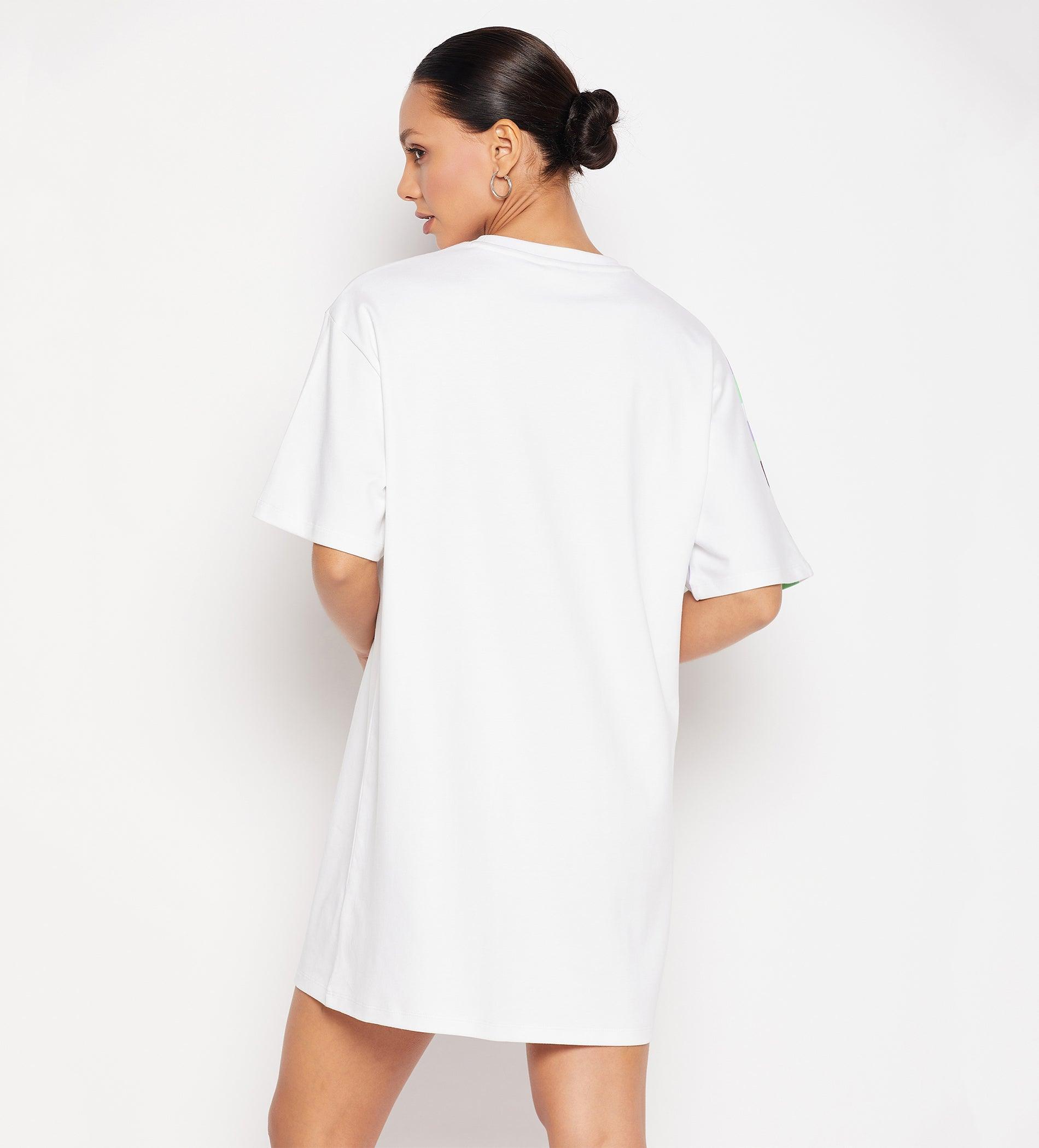 White Go With The Flow Oversized Dress