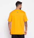 Yellow Autumn Glory Excuses Oversized T-Shirt for Men - EDRIO