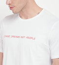 White Printed Regular Fit T-shirt for Men - EDRIO