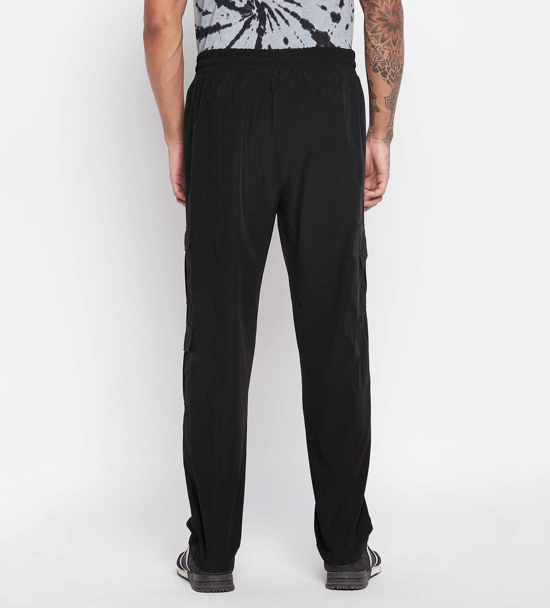 Cargos Cargos Black Comfy Cargo Pants for Men