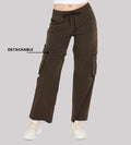 Cargos Cargos Brown Multi Functional Regular Cargo Pants for Women