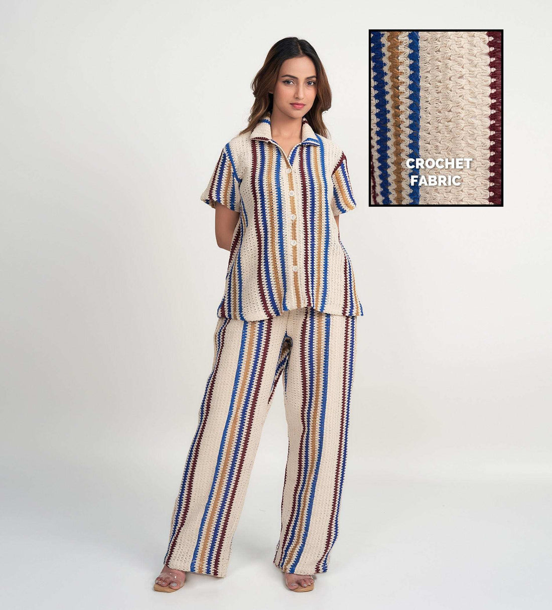 Co-ords Co-Ords Boho Stripe Crochet Co-ord