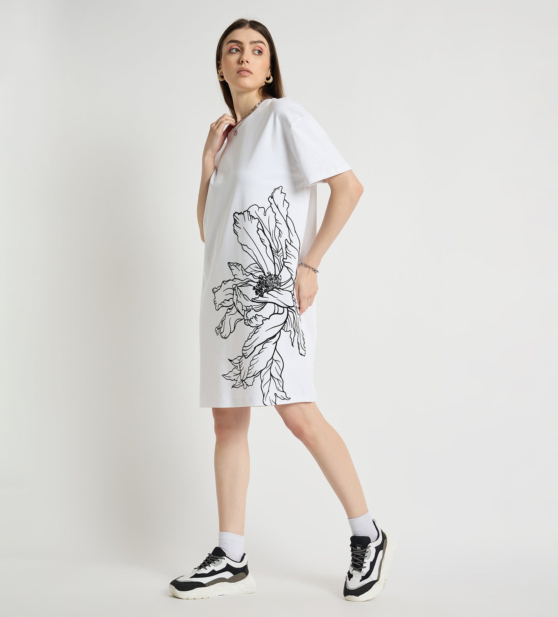 Dresses Printed Dress Easy Going Flock Print Tshirt Dress