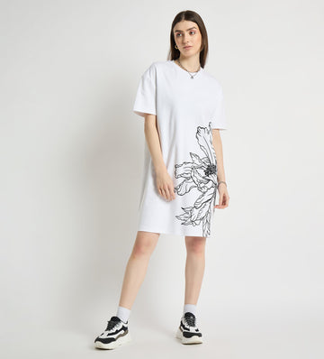 Dresses Printed Dress Easy Going Flock Print Tshirt Dress