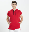 Edrio India T-Shirt Men Red Sleeveless Hoodie