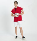 Edrio India T-Shirt Men Red Sleeveless Hoodie