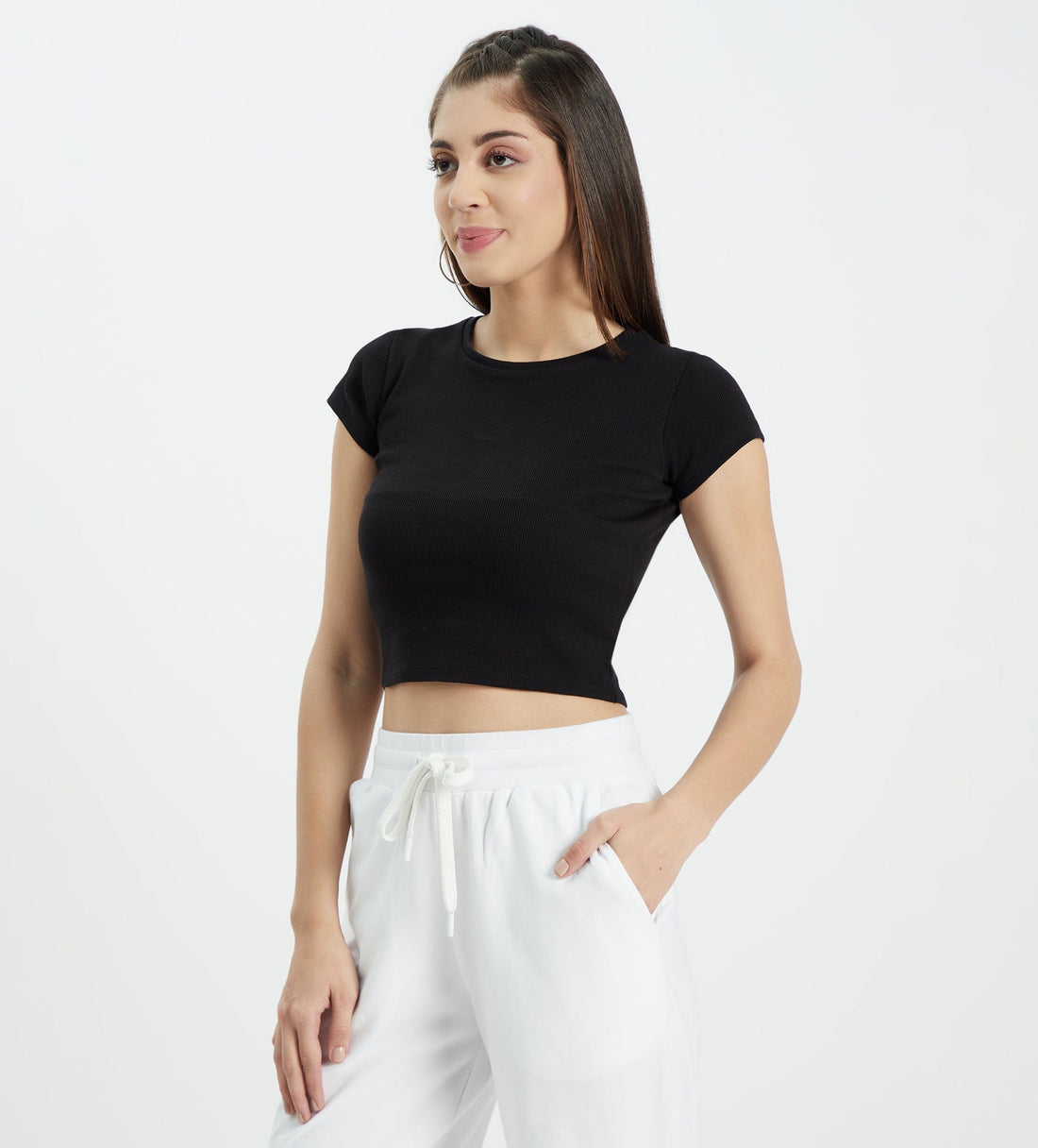 Edrio India Top Women Black Must Have Crop Top