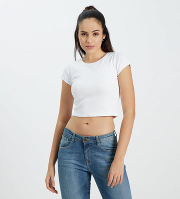 Edrio India Top Women White Must Have Crop Top