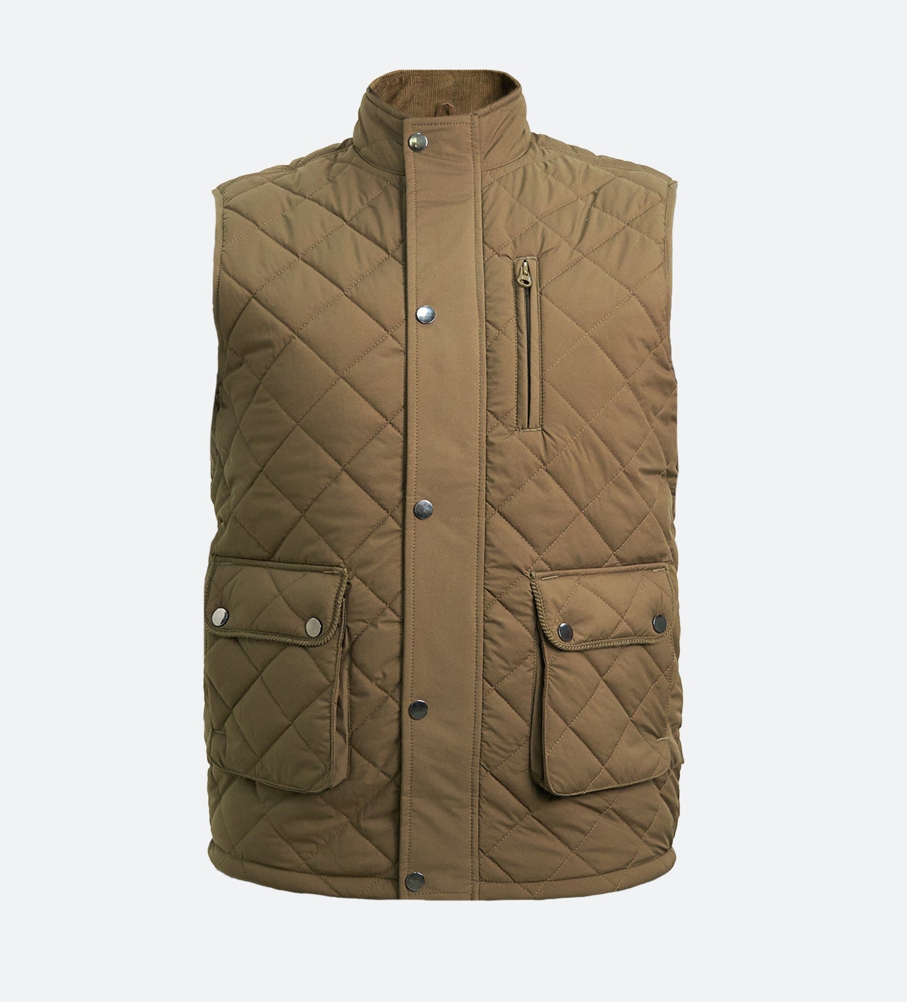 Half sleeves Jacket Gilet Cargo Flex Quilted Khaki Gilet