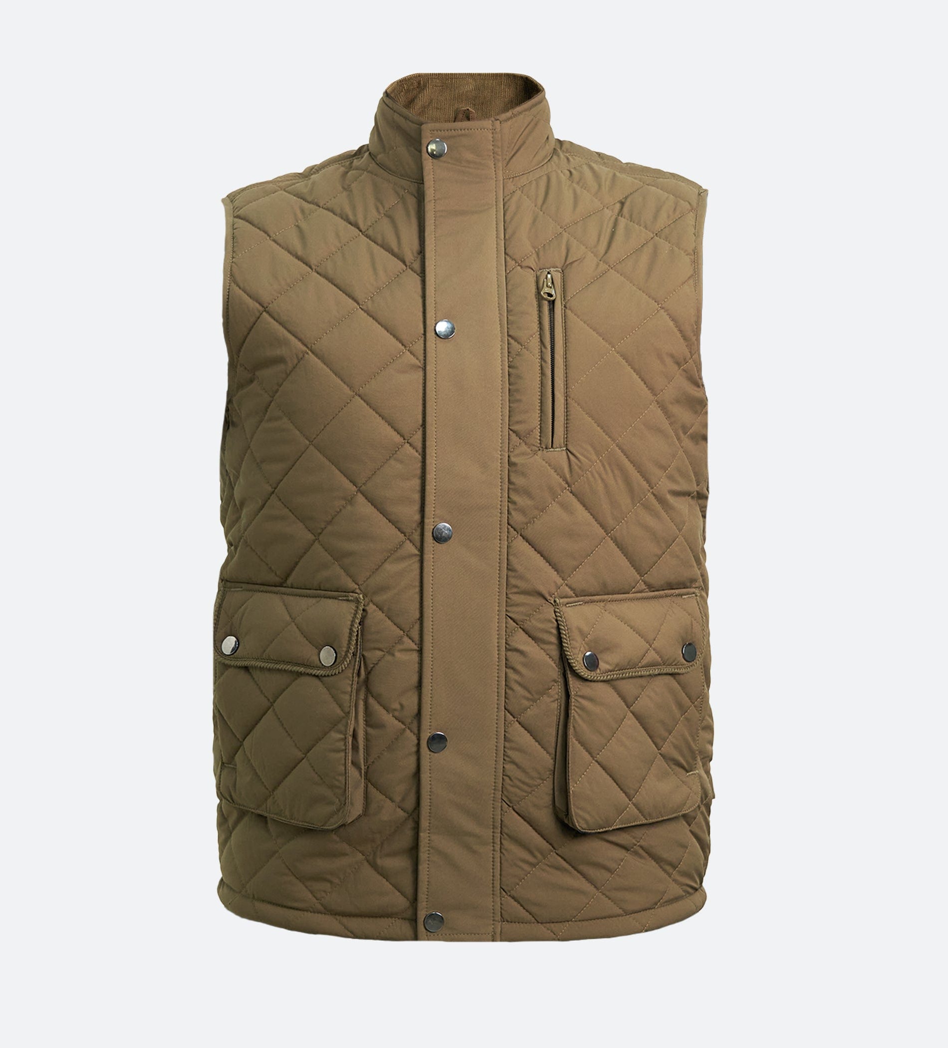 Half sleeves Jacket Gilet Cargo Flex Quilted Khaki Gilet