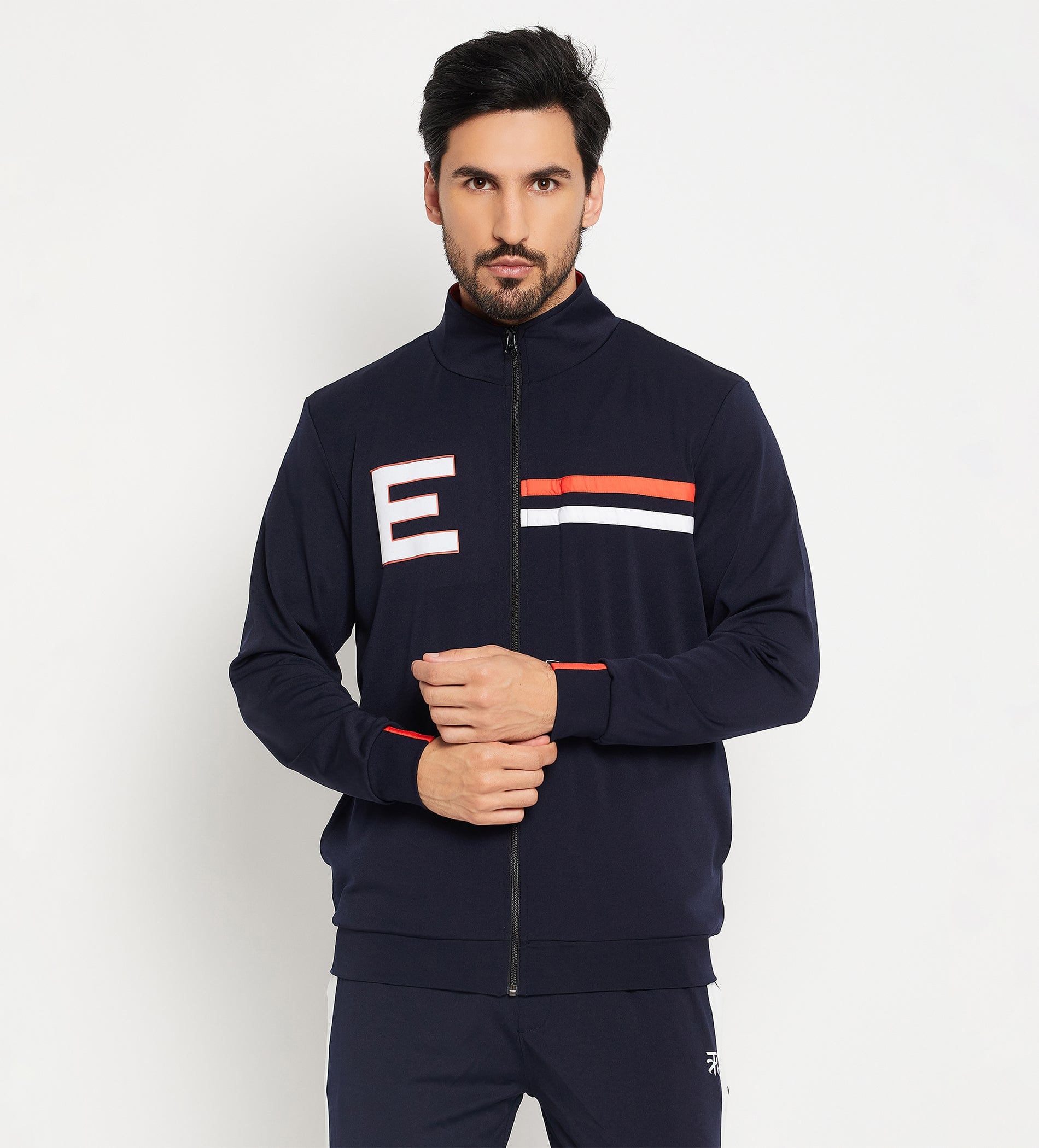 Jackets Jacket Navy Blue Elegant Zipper Jacket for Men