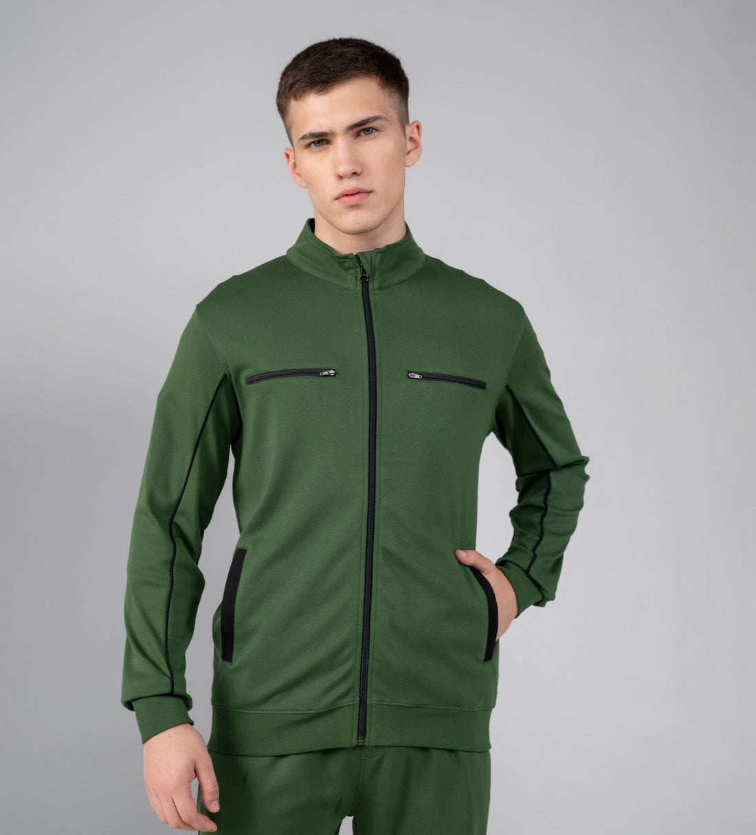 Jackets Jacket Olive Zipper Play Jacket For Men