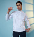 Jackets Jacket White Lightweight Jacket With Reflector Details For Men