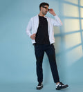 Jackets Jacket White Lightweight Jacket With Reflector Details For Men