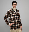 Jackets Shacket Fur-Layered Check Comfort shacket