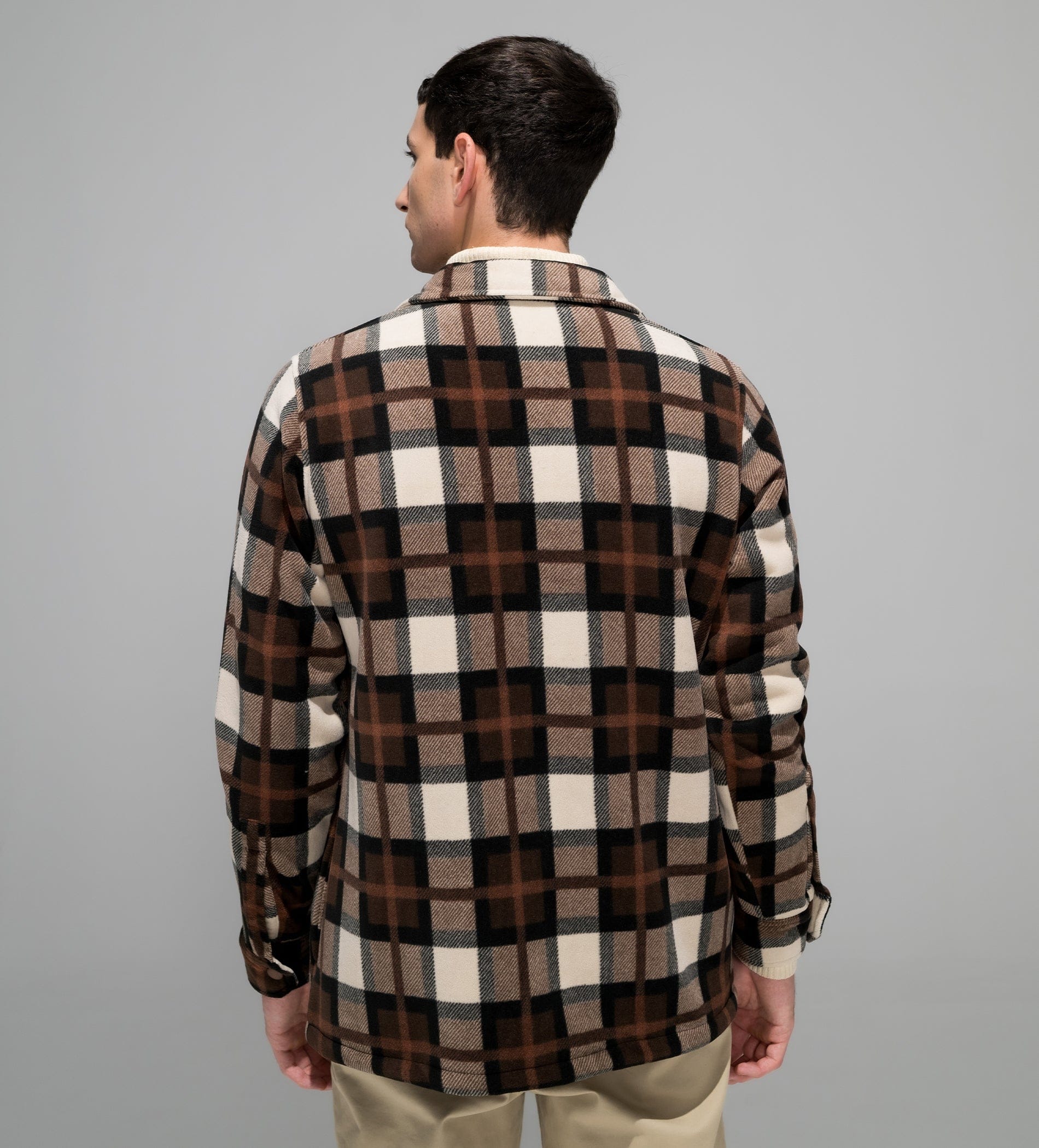 Jackets Shacket Fur-Layered Check Comfort shacket