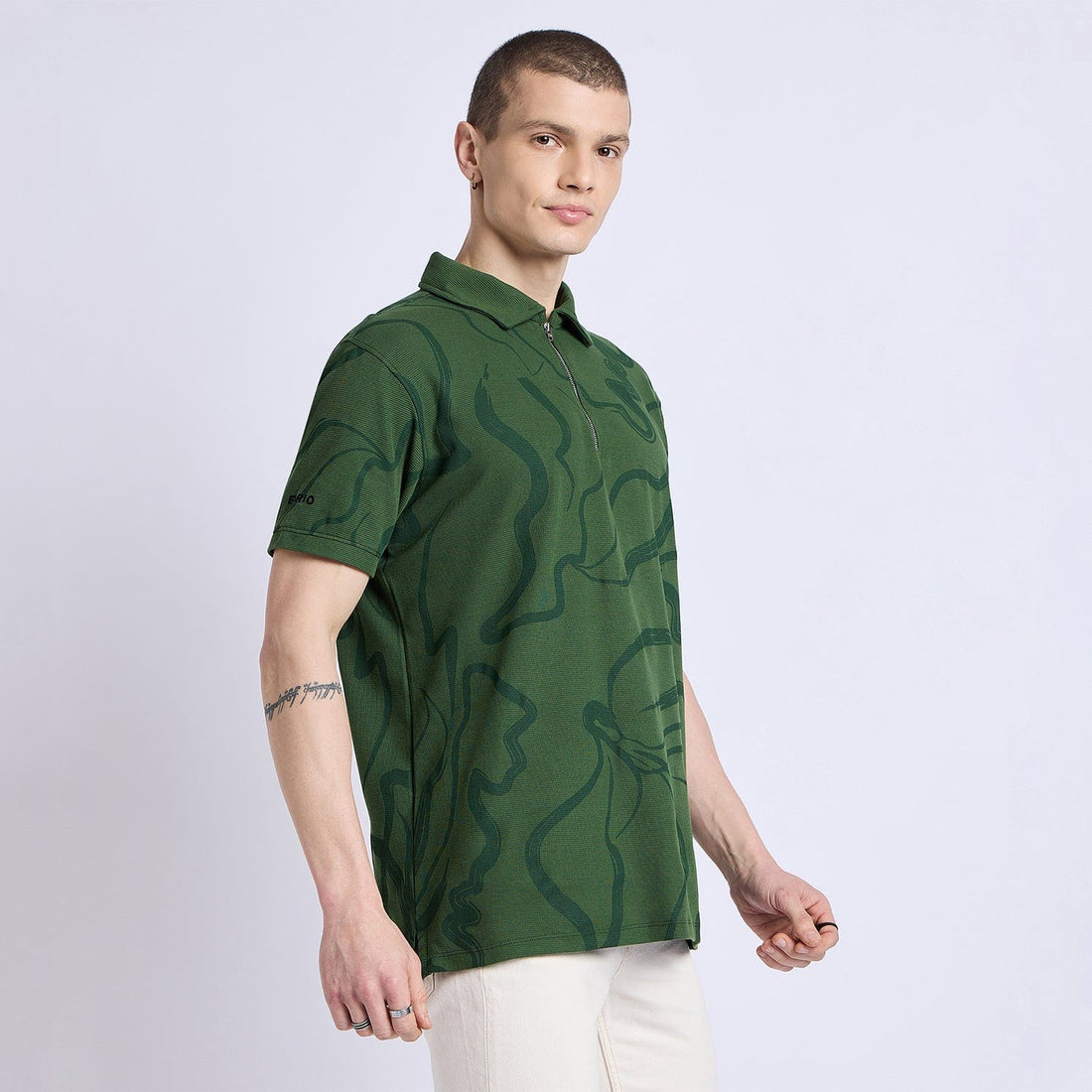 Polos Polo T-Shirt Botanical Bliss Textured Polo T-Shirt