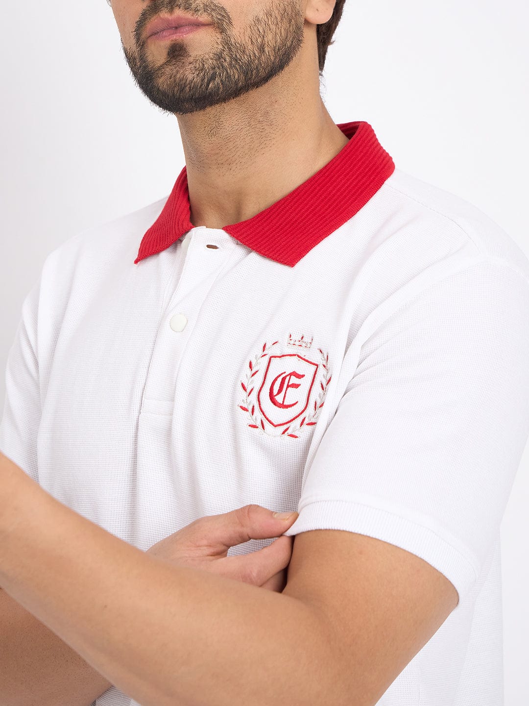 Polos Polo T-Shirt Embroidered Waffle Polo T-shirt