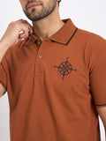 Polos Polo T-Shirt Espresso Polo T-Shirt With Black Highlights