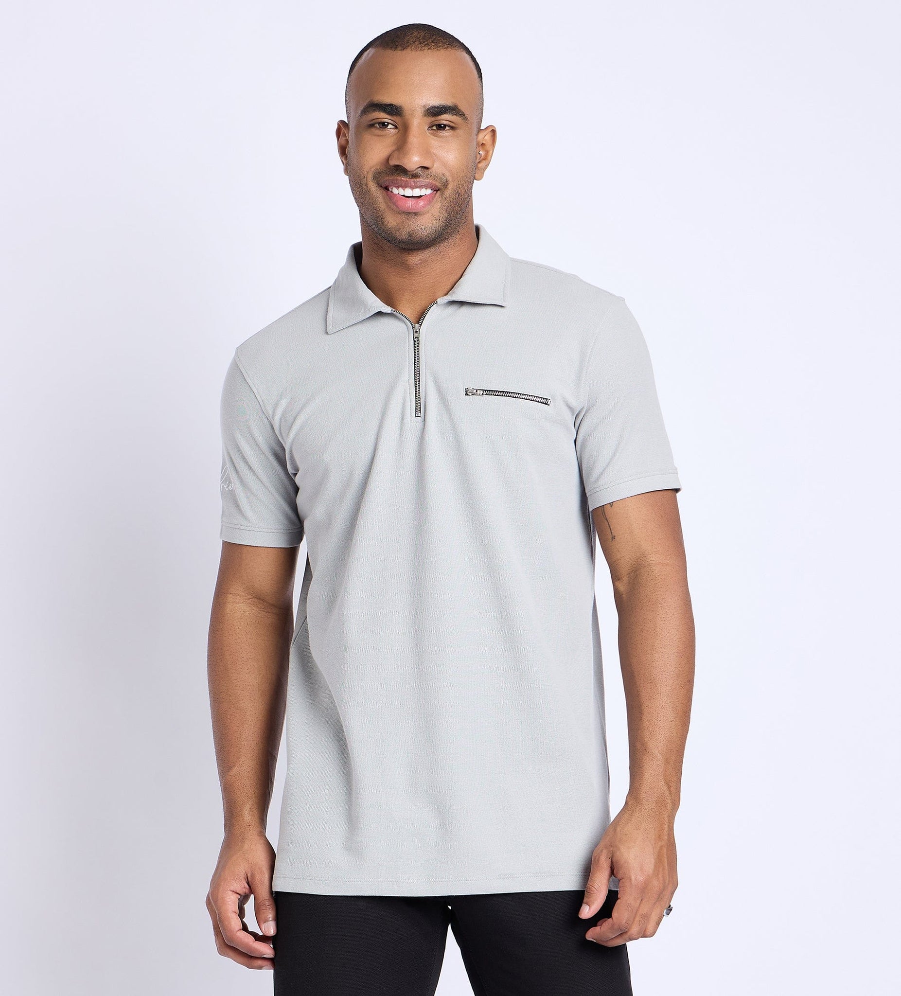 Polos Polo T-Shirt Knit Zipper Polo T-Shirt