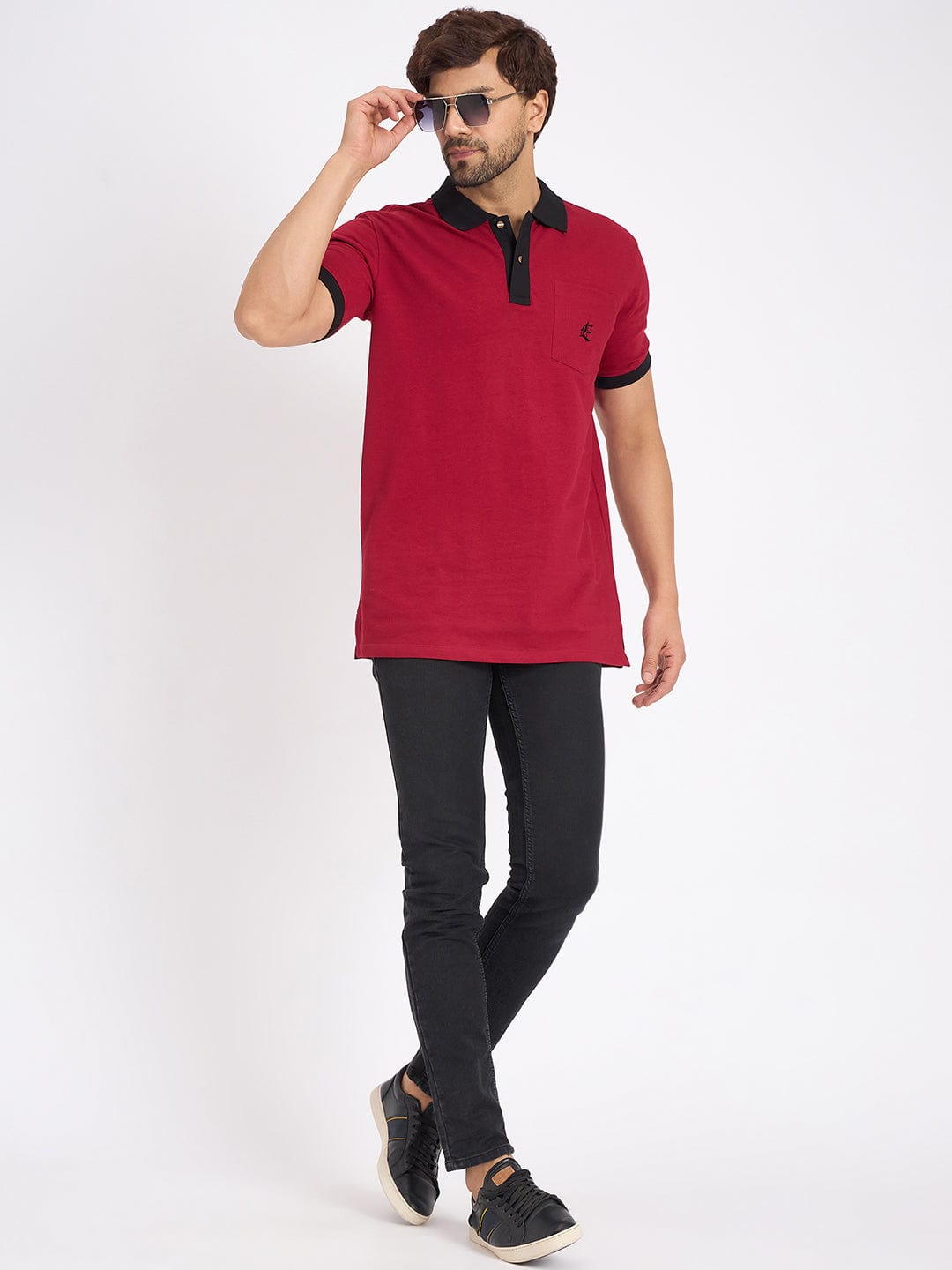 Polos Polo T-Shirt Maroon Polo T-Shirt For Men