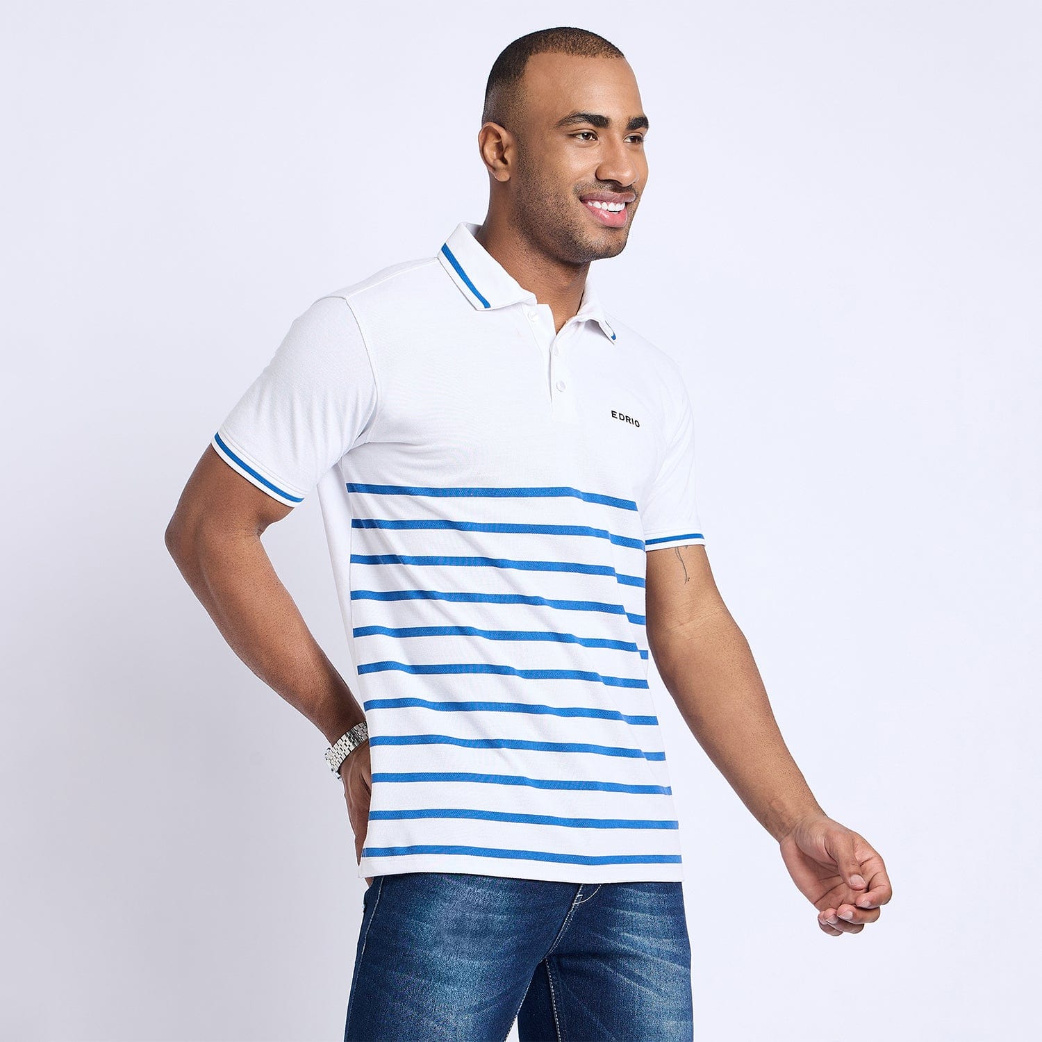 Polos Polo T-Shirt Refined Striper Horizontal Polo T-Shirt