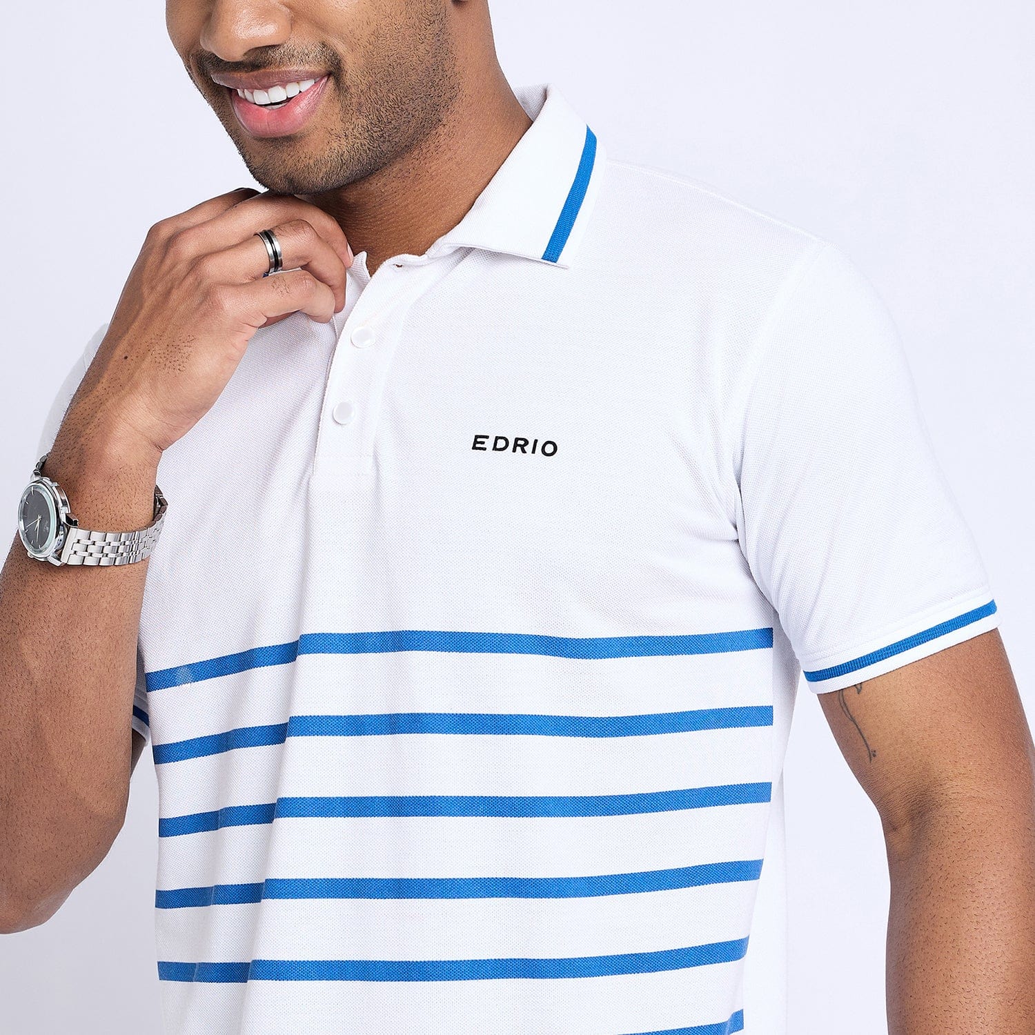 Polos Polo T-Shirt Refined Striper Horizontal Polo T-Shirt