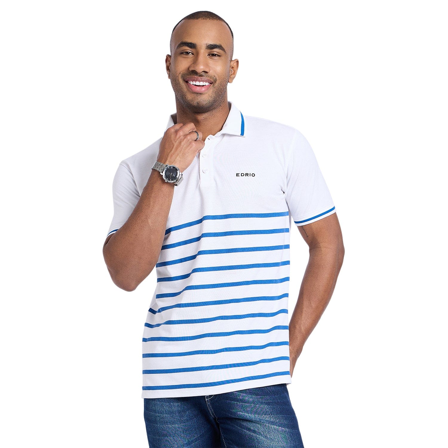 Polos Polo T-Shirt Refined Striper Horizontal Polo T-Shirt