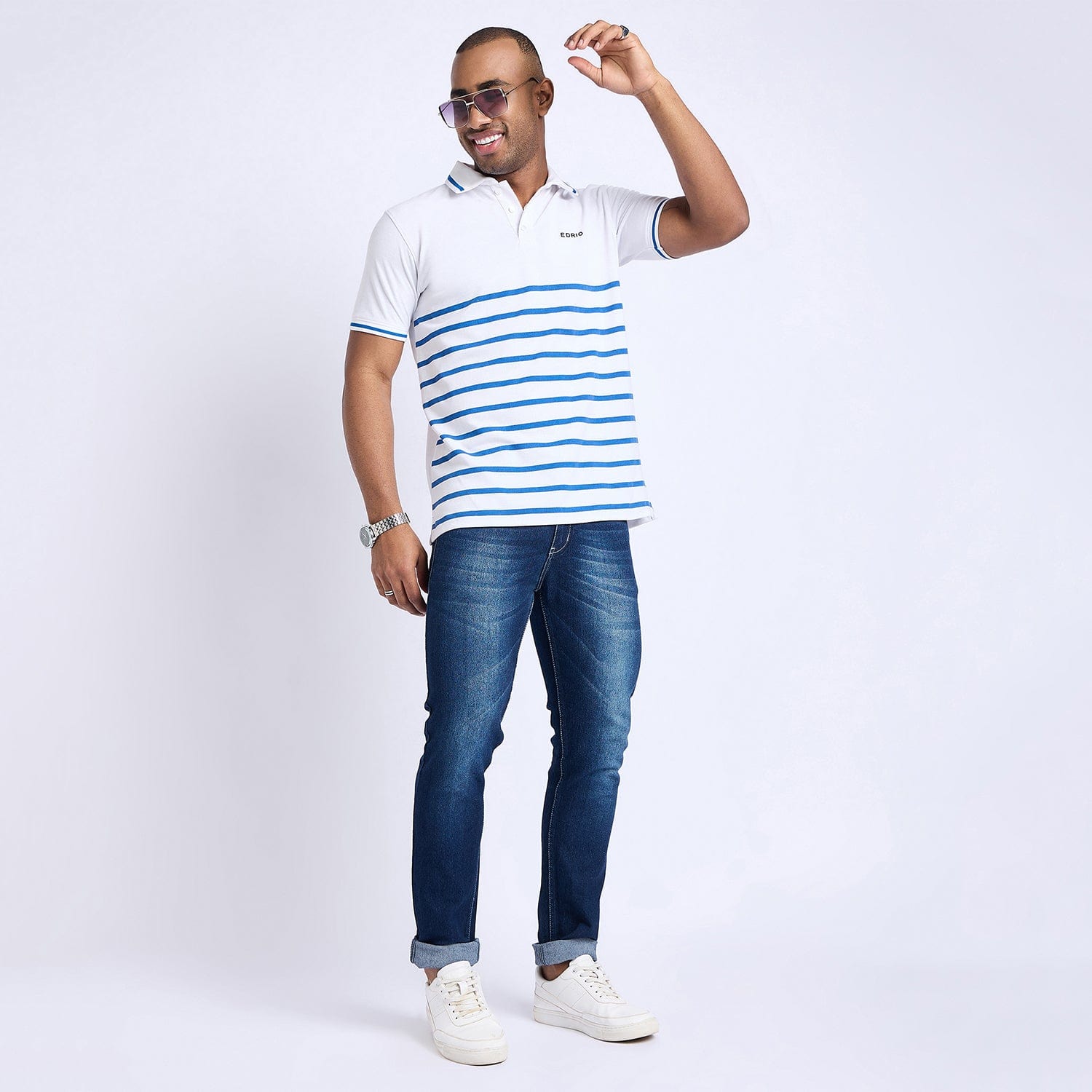 Polos Polo T-Shirt Refined Striper Horizontal Polo T-Shirt